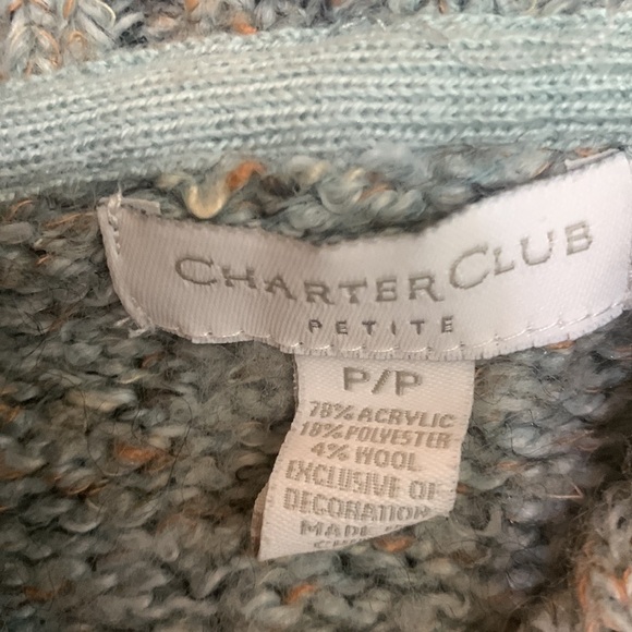 Charter Club Gray Knit Sweater | Size Petite P - Picture 3 of 3